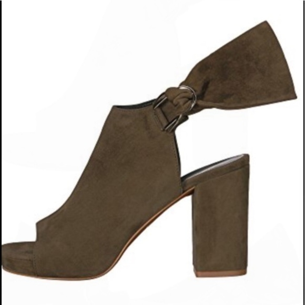 Robert Clergerie Alt Suede Leather Slingback Heels Olive Khaki Lychen Green 40